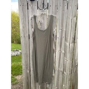 Bar III Womens‎ Olive Green Sleeveless Scoop Neck Jersey Knit Midi Dress 2X